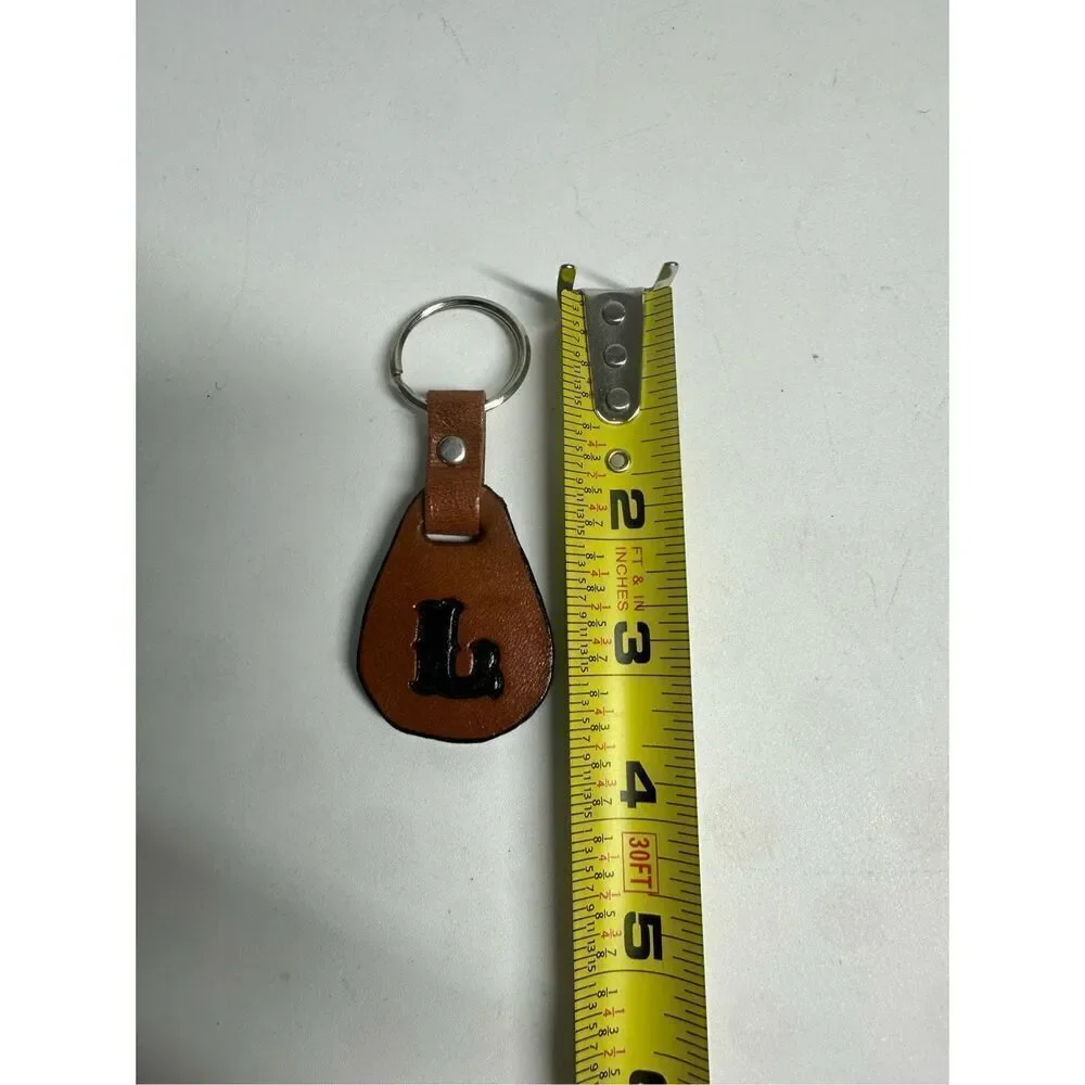 Rare Vintage Honduras Leather Auto Car Dealer Keychain Key Ring